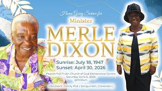 HOMEGOING SERVICE FOR MERLE DIXON | Saturday June 6, 2026 | 11:00 AM
