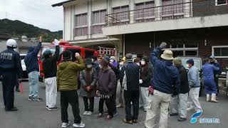 7月に豪雨災害があった唐津市浜玉町平原の今坂地区で避難訓練（2023年12月1日）