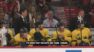 Sweden Mic'd Up at 4 Nations Face-Off Opener! 🇸🇪 Mic’d up: 4 Nations med Forsberg, Ekholm \u0026 Hallam