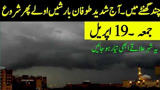 Weather update Today,19 April| Rains ⛈️ Winds Expected|All Cities Name|Pakistan Weather Report
