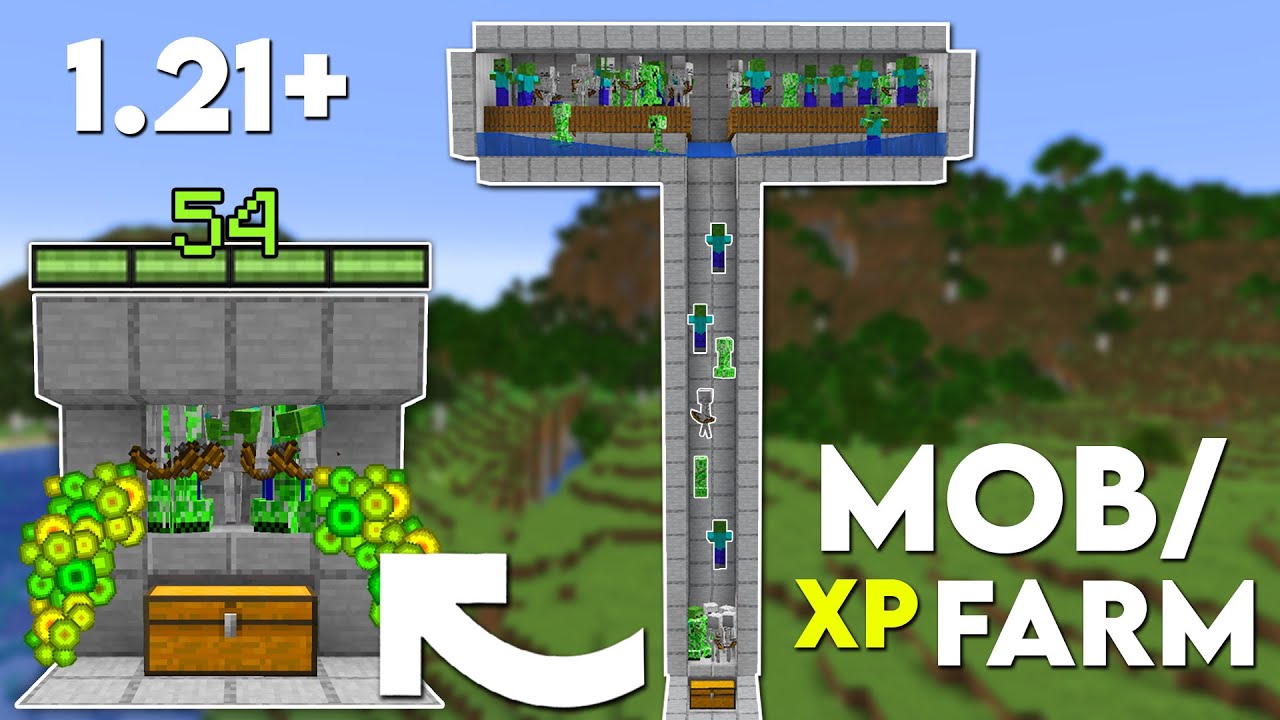 Minecraft Easy Mob Xp Farm Tutorial 1 21 Without Mob Spawner Youtube