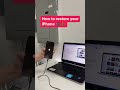 Quick iPhone Restore Trick #itunes #iphonerepair #shorts #guide #howto