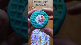 Making cute Elsa and Anna clay waffle #shorts