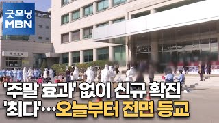 '주말 효과' 없이 신규 확진 '최다'…오늘부터 전면 등교 [굿모닝MBN]