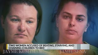 Two New Mexico women accused of beating, chaining children to bed