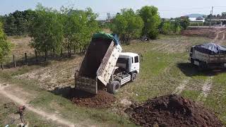 The Use of 5-Ton Dump Trucks and Bulldozers in Infrastructure Development\