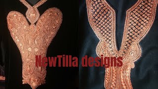 New tilla designs for pherans||bridal tilla pherans||beautiful tilla work pherans||