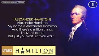 #1 Hamilton - Alexander Hamilton (VIDEO LYRICS)