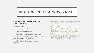 Death Verification and Certification