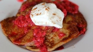 Gluten Free Almond Pancakes With Raspberry Sauce - Recipe