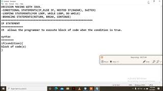 Java programming decision making, if, else if, nested if well explained with example.