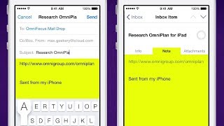 Mail Drop — OmniFocus 2 for iOS