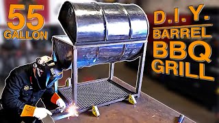ONE OF A KIND! BBQ Grill Made with a 55 Gallon Barrel  | Full Build