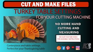 Turkey Table Centerpiece and Place Holders