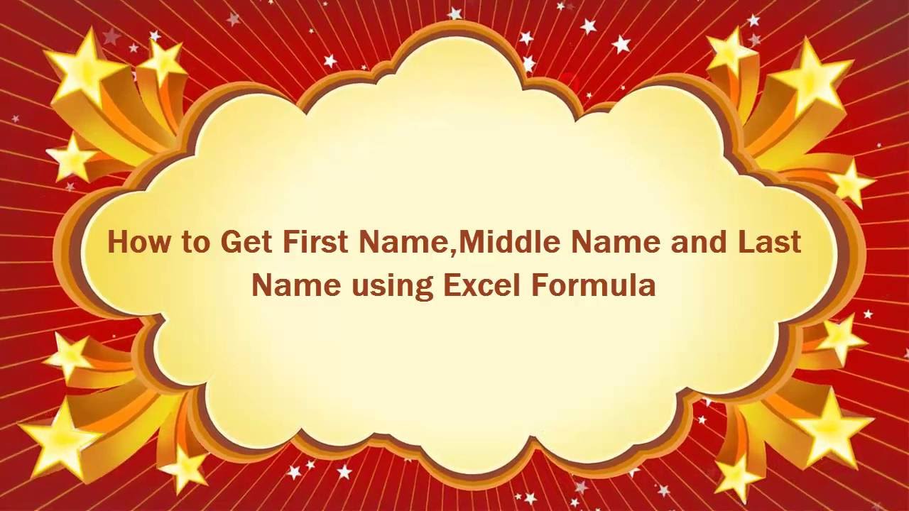 How To Get First Name , Middle Name And Last Name From Full Name Using ...