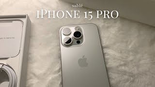 🤍아이폰 15 프로 실물 \u0026 사용후기🤍 mini 왓츠온마이폰 | iPhone 15 pro what’s on my phone