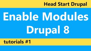 Enable or activate your modules in your first drupal 8 website