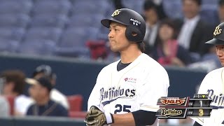 【プロ野球パ】勝負強いぞ竹原！勝ち越しの2点タイムリー放つ 2015/05/13 Bs-E