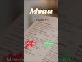 mispronounced words in English #english #englishspeaking #restaurant