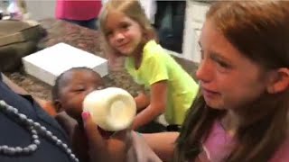 Daughters Burst Into Tears When Mom Surprises Them with Adopted Baby Sister