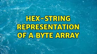 Hex-string representation of a byte array
