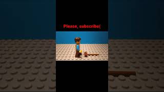 Legoman steps on a broomstick / lego animation stop motion #shorts