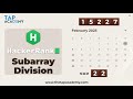 Subarray division