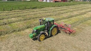 NOUVEAU Andaineur KUHN 2 toupies portées GA6501P / John Deere 6145 R