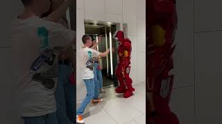 Iron man vs Gangsta man Elevator Prank