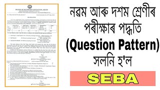 নৱম আৰু দশম শ্ৰেণীৰ পৰীক্ষাৰ পদ্ধতি সলনি কৰিলে - SEBA