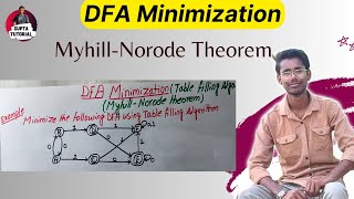 DFA Minimization by table filling algorithm || Myhill-Norode Theorem || #importantquestions