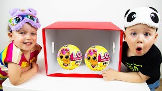 What`s in the Box Challenge with Kids Gaby and Alex