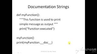 Python documentation String