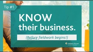 Fieldwork Tip 1: Know the Client's Business (Before Fieldwork Begins!)