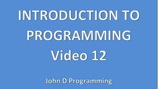 Video12- Controlling Program Flow With "Select Case"