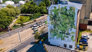 Zobaczcie jak powstawał wielki eko-mural w Szczecinie #PomorzeZachodnie