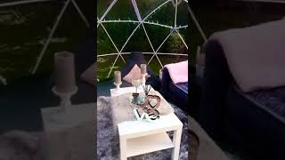 Wackybooth Garden Igloo Dome Home Cinema set up