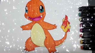 Free Coloring Pages - Coloring Charmander from Pokemon