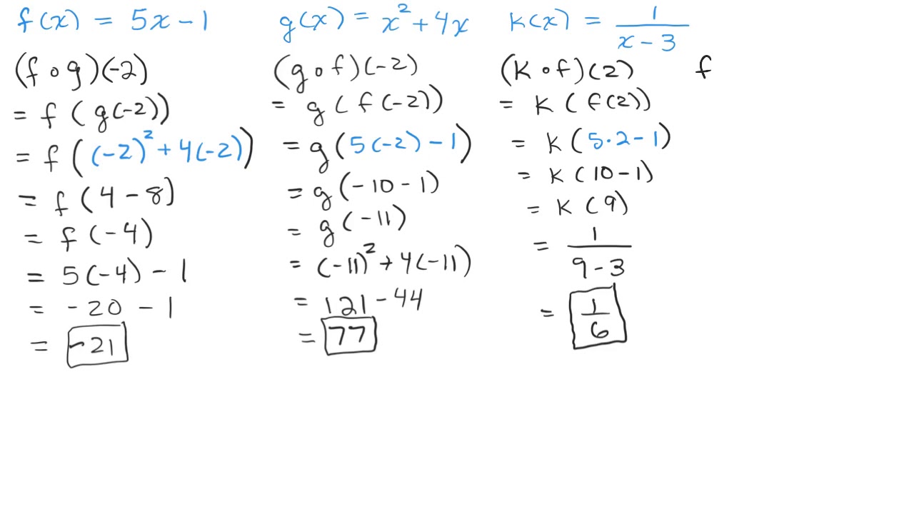 How To Solve Composite Functions
