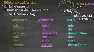 Ngữ pháp A1.2 Bài 31 Quán từ sở hữu Akkusativ Hành trang vào A1,2 Mít học tiếng Đức