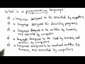 Solution to What is a Programming Language - CS101 - Udacity