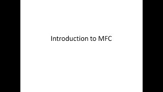 Introduction to MFC