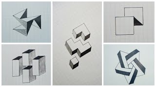 3d drawing | how to draw 3d optical illusion drawings | 3d art | تعلم رسم خدع بصرية ثلاثية الابعاد