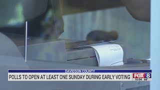 Davidson County polls to open on a Sunday for 1st time during early voting