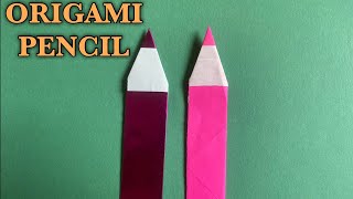 Origami pencil Tutorial | How to make a paper pencil | DIY paper pencil