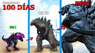 SOBREVIVO 100 DIAS como GODZILLA EARTH en ARK HARDCORE! Kaiju Rey de monstruos y dinosaurios