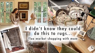 I didn't know they could do this to RUGS! *flea market shopping w/mom* | XO, MaCenna Vlogs
