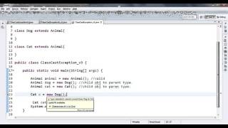 #AnswerThat - ClassCastException in java , exceptions in java