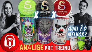 Análise Pré Treinos Demons Lab | Insane Clown, Psicho Killer e Psichotic Dragon | Top Pre workout