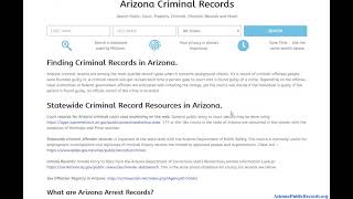 Free Criminal Background Check In Arizona (Arrest and Criminal Records)